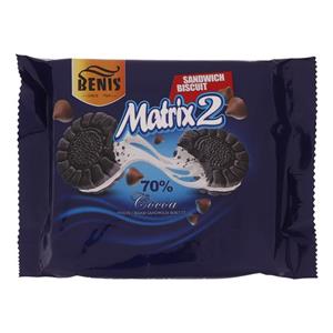 بیسکویت کاکائویی با کرم وانیلی بنیس - 80 گرم