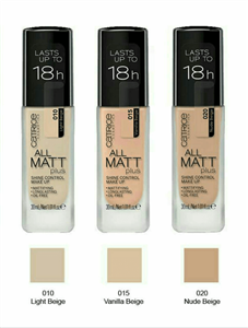 کرم پودر مات کاتریس مدل پلاس شاین کنترل 030 Catrice All Matt Plus-Shine Control Makeup Foundation 030 