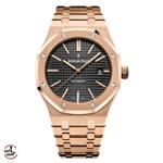 ساعت مچی اودمار پیگه رزگلد صفحه مشکی مردانه Audemars Piguet Royal Oak 81219