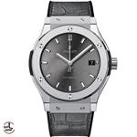 ساعت هابلوت مردانه مدل کلاسیک فیوژن اتوماتیک طوسی HUBLOT Classic Fusion