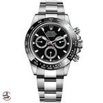 ساعت مچی رولکس مردانه مدل دیتونا قاب سرامیک بند سیلور صفحه مشکی ROLEX Daytona