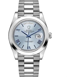 ساعت مچی رولکس مردانه مدل دی دیت بند سیلور صفحه ابی ROLEX Day-Date