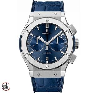 ساعت هابلوت مردانه مدل بیگ بنگ سرمه ای قاب سیلور HUBLOT BIGBANG