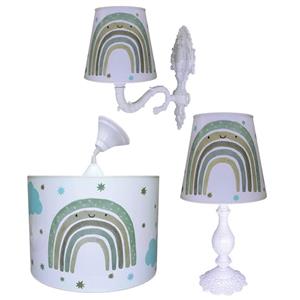 لوستر کودک مدل رنگین کمان و ابر و ستاره