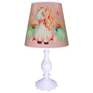 آباژور رومیزی کودک مدل اسب تک شاخ و رنگین کمان