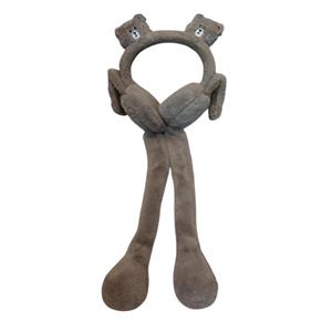 گوش گیر زمستانی بچگانه مدل پمپی صدادار طرح خرس رنگ نسکافه ای