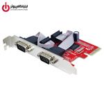 کارت PCI Express دو پورت سریال RS232 یونیتک مدل Y-7504  Unitek Y-7504 2Port Serial RS232 PCI Express Card