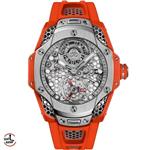 ساعت مچی هابلوت مردانه اتوماتیک رنگ نارنجی Hublot Tourbillon