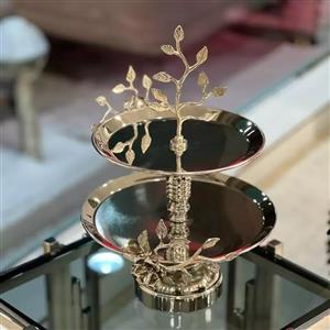 شیرینی خوری دو طبقه استیل 