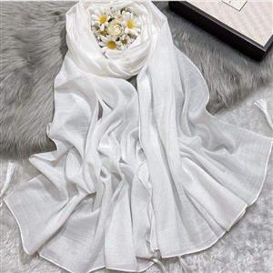 شال نخی ساده اسلپ منگوله دار