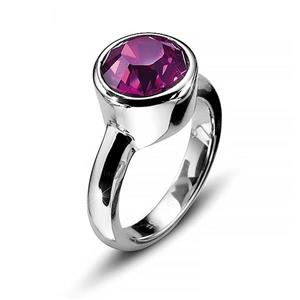 انگشتر الیور وبر مدل گل آویز 2472L-502 سایز 8 Oliver Weber 2472L-502 Point Fuchsia Ring Size 8