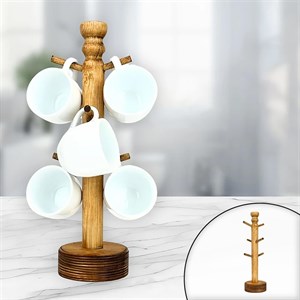 استند چوبی فنجان