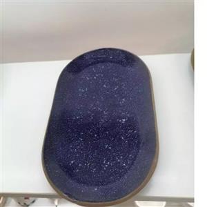 دیس سرامیکی مدل سوگند آبی کاربنی