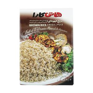 برنج قهوه ای 2  کیلویی هاتی کارا Hoti Kara Brown Rice 2000gr