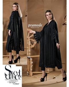 ​مانتو مجلسی زنانه حریر مشکی