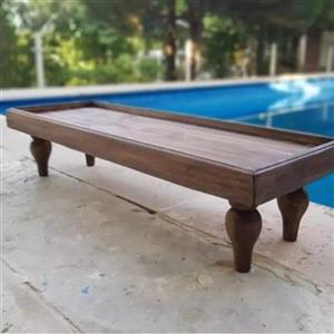 سینی سرو پایه دار چوبی