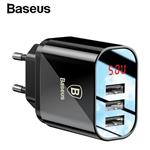 آداپتور 3 پورت هوشمند بیسوس BASEUS Digital Display 3USB Charger