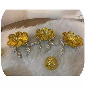 اردو خوری 3خانه طرح لوتوس طلایی و نقره براق تضمینی بدون تغییررنگ 