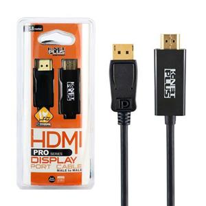 کابل DISPLAYPORT به HDMI کی نت پلاس مدل KP-C2105 طول 1.8متر Knet Plus KP-C2105 1.8M Displayport to HDMI Cable