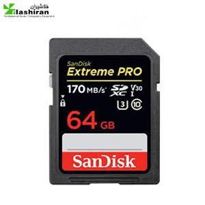 کارت حافظه SanDisk 64GB Extreme SDXC UHS-I Card C10 U3 4K 