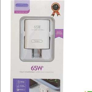 آداپتور  65 وات برند تونک خروجی USB  دارای 6 ماه گارانتی از تاریخ فاکتور