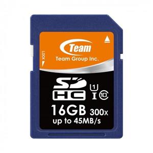 کارت حافظه SDHC تیم گروپ مدل TSDHC16GU1 کلاس 10 استاندارد UHS-I U1 سرعت 300X 45MBps ظرفیت 16 گیگابایت