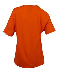 تی شرت زنانه نخی نارنجی فسفری 