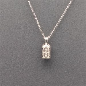 گردنبند نقره دعای امام جواد طرح گل 211 