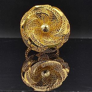 انگشتر نقره آبکاری طلا زرد طرح فیوژن کد 200 
