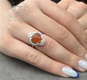 انگشتر نقره عقیق یمنی کد 105924 