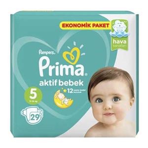 پوشک پریما پمپرز سبز ترکیه Prima Pampers سایز پنج 5 بسته ی 30 عددی 