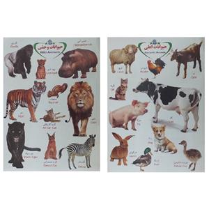 برچسب مدل حیوانات اهلی و وحشی بسته 2 عددی -