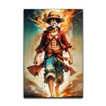 تابلو شاسی گوفی مدل انیمه وان پیس لوفی دزد دریایی کلاه حصیری طرح Luffy One Piece Anime کد WALK41