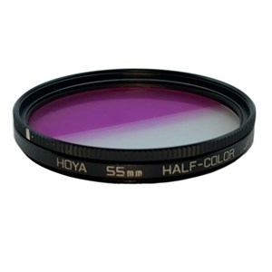 فیلتر لنز هویا مدل 55MM-زرد-HALF COLOR