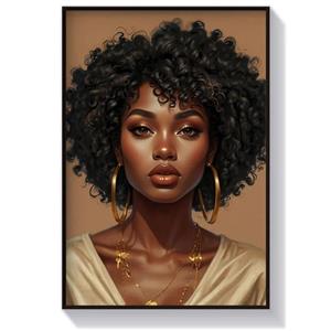 تابلو دکوراتیو طرح دختر سیاه پوست
