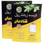 کیسه زباله شادمان مدل SHDM-S2 رول 54 عددی مجموعه 2 عددی