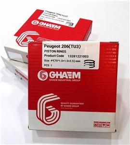 ست رینگ پژو 206 تیپ2 -TU3 - سایز  برند قائم  GHAEAM