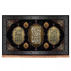 پرچم خدمتگزاران مدل کتیبه عزاداری طرح السلام علیک یا رسول الله و السلام علیک یا علی بن موسی الرضا و السلام علیک یا امام حسن مجتبی کد 40002647