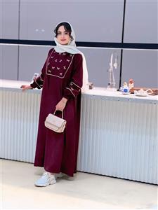 مانتو مخمل بلند طرح پاپیون کد mem014