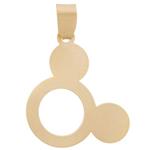 Pendar Gold AG39 Gold Necklace Pendant Plaque