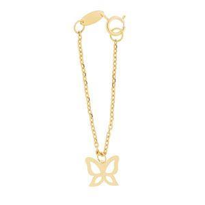 آویز ساعت طلا 18 عیار زنانه طرح پروانه کد SG499