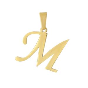 آویز گردنبند طلا 18 عیار جواهری میکا طرح M کد 0110008 Mika Jewellery 0110008 18K Gold M Pendant