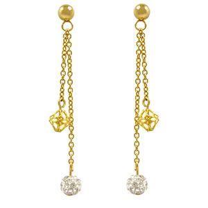 گوشواره طلا 18 عیار زنانه مانچو مدل efg007 Mancho EFG007 18 k Gold Earing For Woman