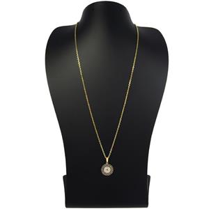 گردنبند طلا 18 عیار زنانه مانچو طرح چشم نظر مدل sfgs003 -