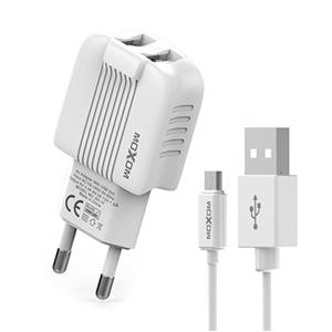 شارژر دیواری موکسوم مدل KH-47 به همراه کابل تبدیل microUSB 