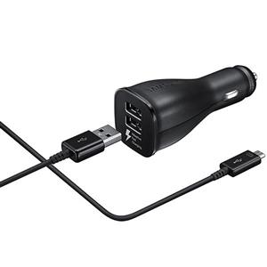 شارژر فندکی سامسونگ مدل EP-LN920BBEGWW به همراه کابل تبدیل Micro USB(به همراه هدیه یک عدد تبدیل RX1-OTG) Fast Charging Dual Car Charger Micro USB EP-LN920BBEGWW