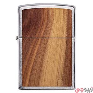 فندک زیپو کد 29900 طرح بدنه چوبی