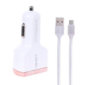 شارژر فندکی الدینیو مدل C702Q همراه با کابل MicroUSB 