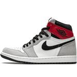 کتونی زنانه مردانه نایک ایرجردن1 لایت اسموک گری طوسی ساقدار Nike Air Jordan 1 Retro High OG