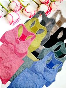 نیم تنه وشورتک پشت کش دار سیملس ورزشی زنانه وارداتی